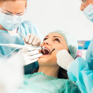 Dental Hygienist Provides Care